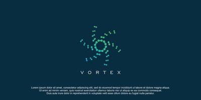 Vortex tech logo with creative and unique style concept design premium vector