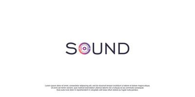 Sound logo with creative and unique concept design icon premium vector