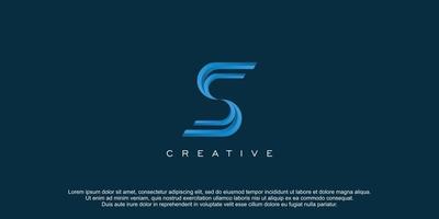 Letter S logo with creative and unique style concept design icon premium vector