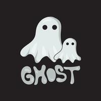 ghost illustration t-shirt design vector