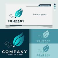 creative butterfly logo design with gradient color vector