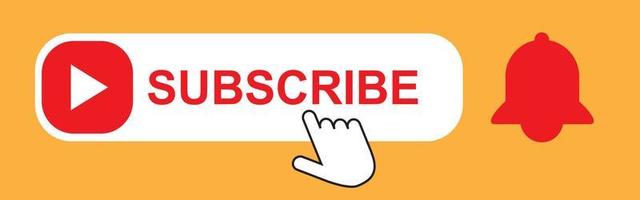 Subscribe, call button and cursor. white button subscribe to the channel, blog. Social media background. Marketing. Vector illustration. EPS 10