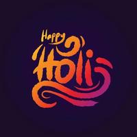 Happy Holi Vector Illustration for Indian festival. Colorful lettering and calligraphy greeting card background design.