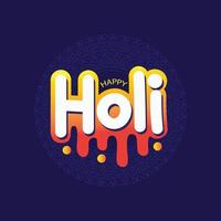 Happy Holi Vector Illustration for Indian festival. Colorful lettering and calligraphy greeting card background design.