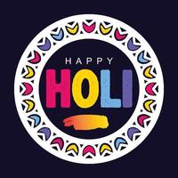 Happy Holi Vector Illustration for Indian festival. Colorful lettering and calligraphy greeting card background design.