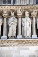 Notre dame paris cathedral statue sculpture and roof before fire photo