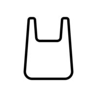 Plastic bag icon in line style design isolated on white background. Editable stroke. vector