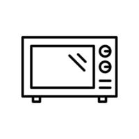 microondas horno icono en línea estilo diseño aislado en blanco antecedentes. editable ataque. vector