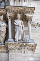 Notre dame paris cathedral statue sculpture and roof before fire photo