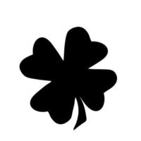 Green Shamrock clover vector icon. St Patrick day symbol, leprechaun leaf sign. Shamrock clover isolated, flat decorative element.