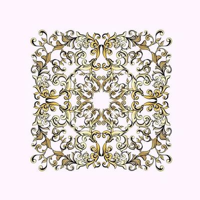 Vector damask vintage baroque scroll ornament swirl. Victorian monogram heraldic shield swirl. Retro floral leaf pattern border foliage antique acanthus calligraphy engraved tattoo. seamless pattern