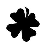 Green Shamrock clover vector icon. St Patrick day symbol, leprechaun leaf sign. Shamrock clover isolated, flat decorative element.