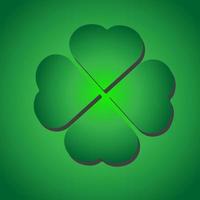 Green Shamrock clover vector icon. St Patrick day symbol, leprechaun leaf sign. Shamrock clover isolated, flat decorative element.
