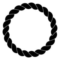 Round, circle rope icon Vector. Illustration flat design isolated on white background. vector