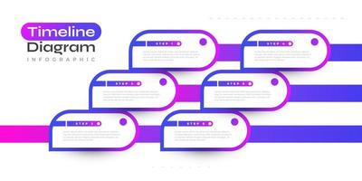 moderno y vistoso infografía diseño modelo con 6 6 opciones, pasos o procesos para negocio presentaciones cronograma diagrama presentación diseño vector