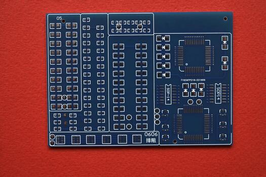 azul microcontrolador chip. un chip con un procesador. un chip para montaje el dispositivo. foto
