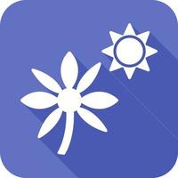 Flower in sunlight Vector Icon