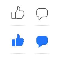 Like and share icon vector. Social media concept vector