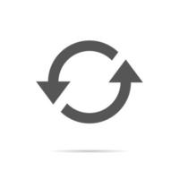 Reverse, sync icon vector in flat style