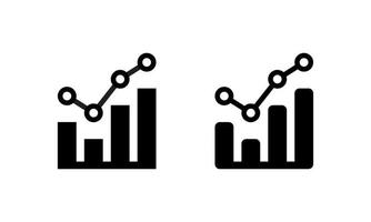 altura crecimiento gráfico icono vector. incrementar grafico firmar símbolo vector