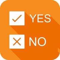 Yes No Option Vector Icon