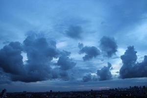 dark blue cloud with white light sky background and midnight evening time photo