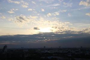 dark blue cloud with white light sky background and midnight evening time photo