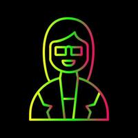 Unique Female Professor Vector Icon