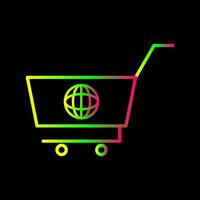 Unique Global Shopping Vector Icon