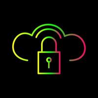 Secure Cloud Vector Icon