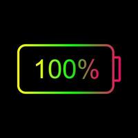Unique Full Battery Vector Icon