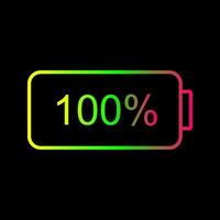 Unique Full Battery Vector Icon