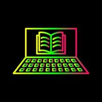 Unique Online Books Vector Icon