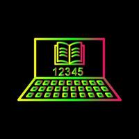 Unique Online Study Vector Icon