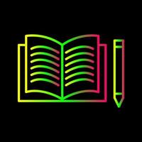 Unique Pencil and Book Vector Icon
