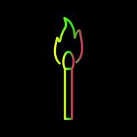 Unique Lit Matchstick Vector Icon