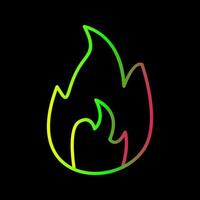 Unique Flame Vector Icon