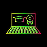 Unique Online Degree Vector Icon