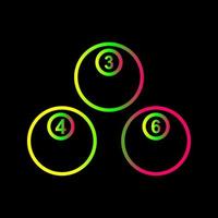 Unique Snooker Balls Vector Icon