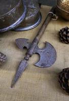 Old medieval ax photo