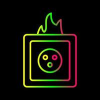 Unique Fire in Socket Vector Icon