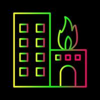 Unique Burning Building Vector Icon