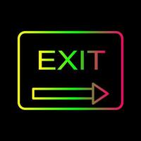 Unique Exit Vector Icon