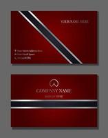 abstract business card  red and black vector