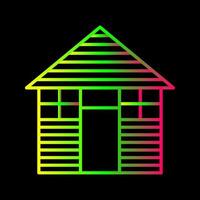 Wood Cabin Vector Icon