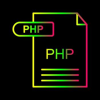 icono de vector de php