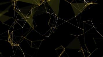 Abstract digital connection moving dots and lines. Technology background video