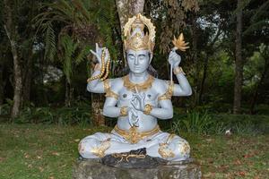 shiva statue in the forest background detail photo