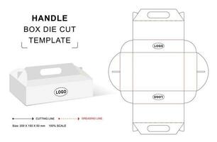 Carrier box die cut template vector