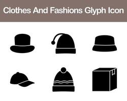 Clothes And Fashions Vector Icon Set